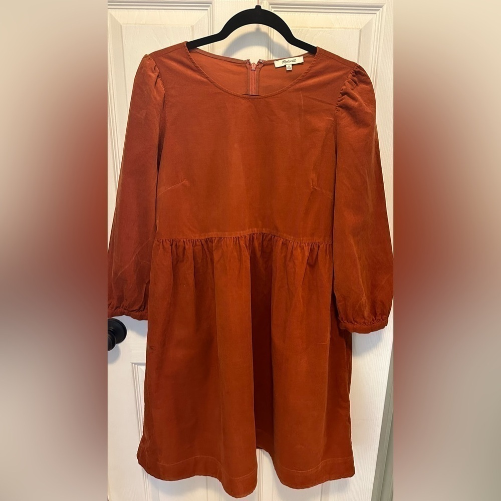Madewell Rust Corduroy dress